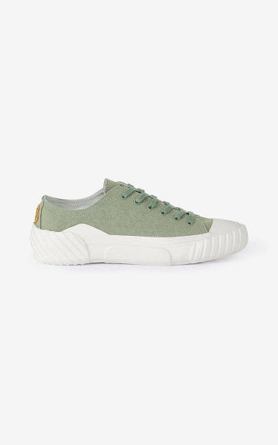 Kenzo Women Tiger Crest Trainers Lime Tea